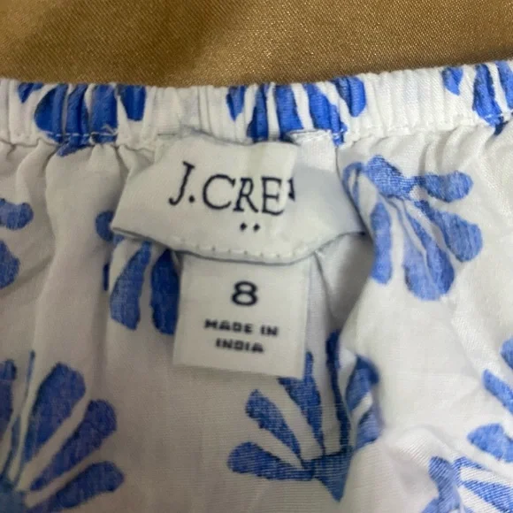 J. Crew Mini Dress Blue and White Floral Long Sleeve Dress - Picture 12 of 16